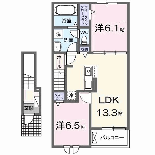 玉串町西２丁目アパート 間取り図