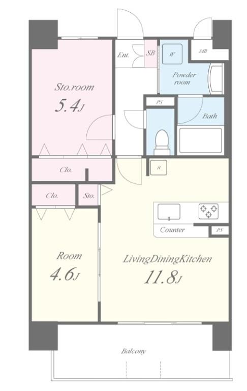 THE ROOTS ESAKA(ザ ルーツ エサカ) 間取り