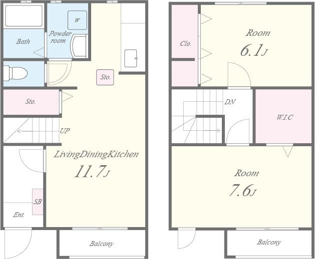 ヴィラージュ刀根山Ⅲ 間取り