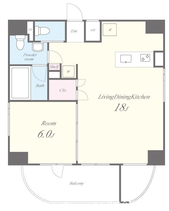 メゾニティ・クイーン阿波座 間取り