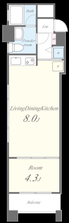 ルミエール東天満 間取り