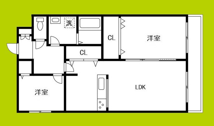 仮称）上島町B棟 間取り