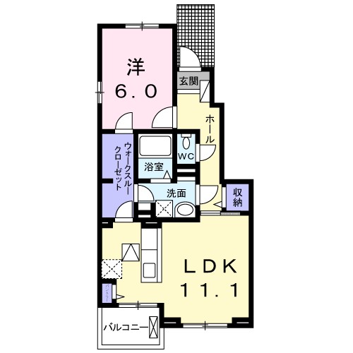 コージーコート枚方　Ⅰ 間取り