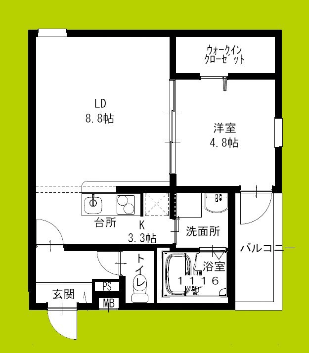 フジパレス高石駅南Ⅰ番館 間取り