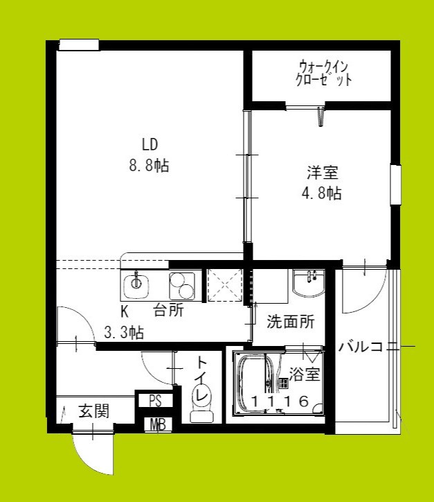 フジパレス高石駅南Ⅱ番館 間取り