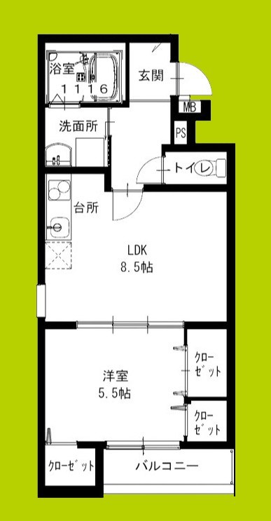 フジパレス高石駅南Ⅱ番館 間取り