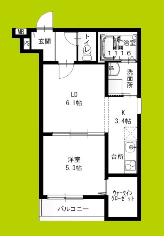 フジパレス高石駅南Ⅱ番館 間取り
