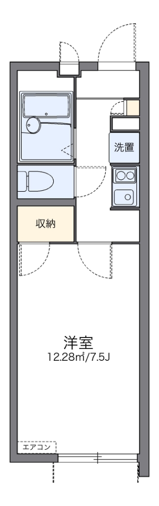レオパレス近松Ⅱ 間取り