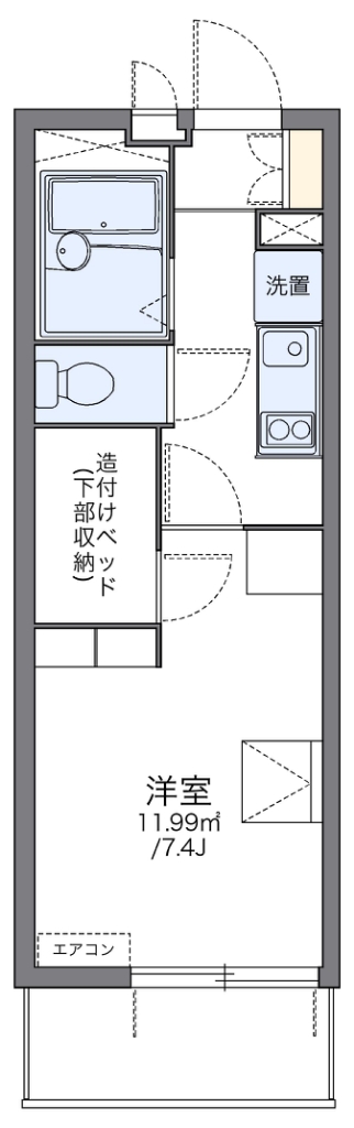 レオパレスラピスラズリ高井田 間取り