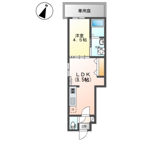 (仮称）豊中市螢池中町新築アパート 間取り
