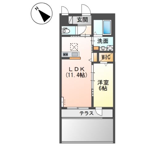 仮称）泉大津市千原町新築アパート 間取り