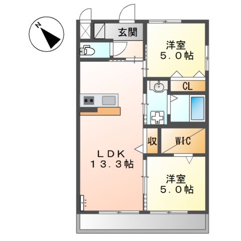 仮称）泉大津市千原町新築アパート 間取り