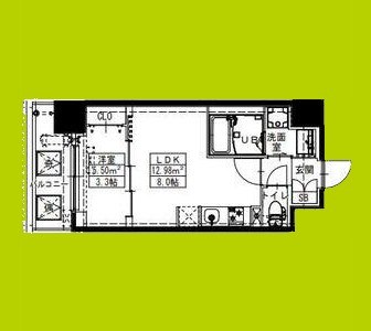 S-RESIDENCE難波西alter 間取り