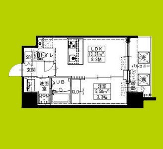 S-RESIDENCE難波西alter 間取り