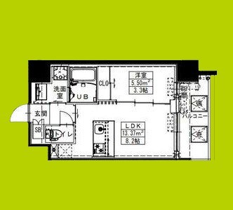 S-RESIDENCE難波西alter 間取り
