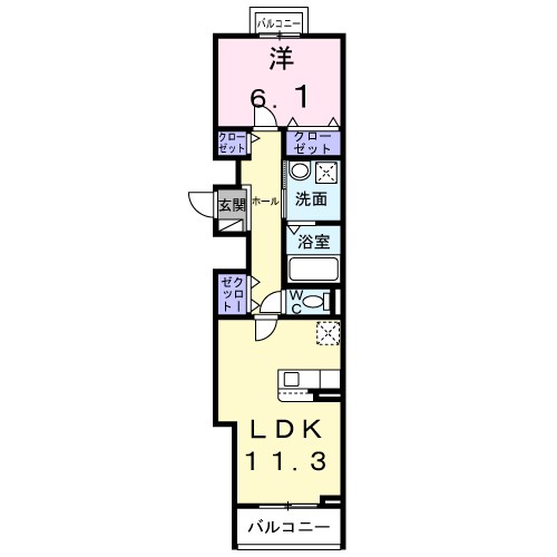 ユニゾン安満　Ａ棟 間取り