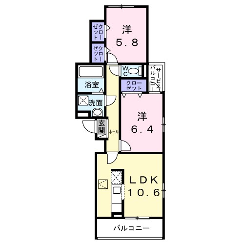 ユニゾン安満　Ｂ棟 間取り