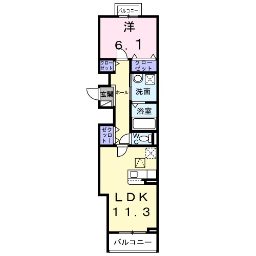 ユニゾン安満　Ａ棟 間取り