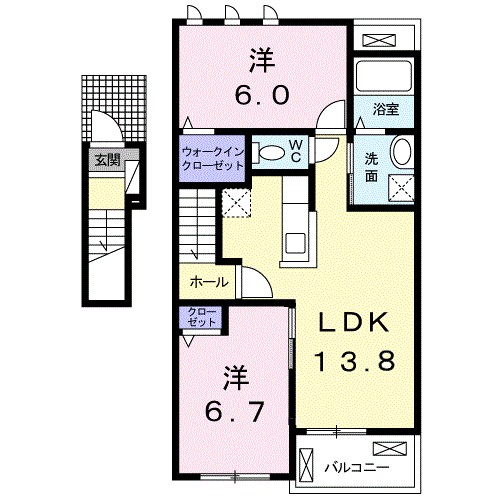 カンフォタブル・メゾンⅡ 間取り