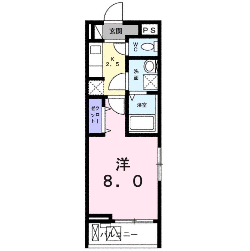 ハイツ　ユベーレン 間取り