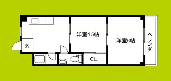 コーポ三原Ⅱ 間取り