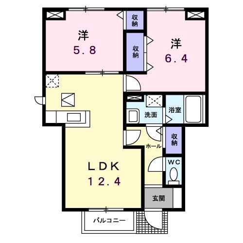 ソレアードパルケＡ 間取り