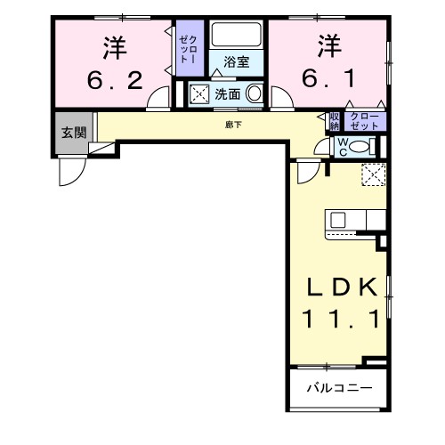 ルピナスＨｏｓｈｉｄａ 間取り