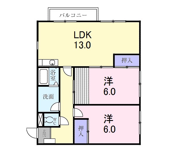 シャルマン上Ⅱ番館 間取り