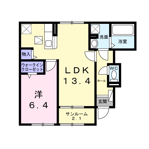 照ケ丘矢田２丁目アパート 間取り