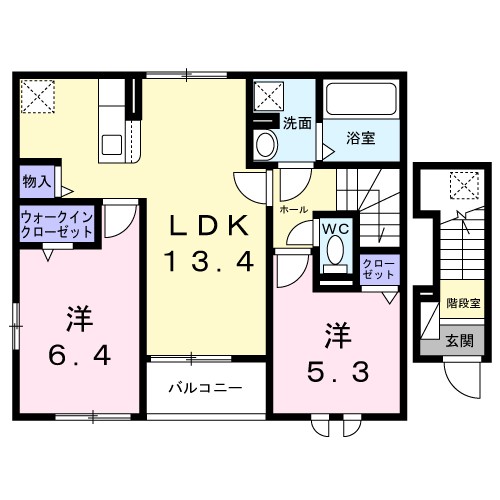 照ケ丘矢田２丁目アパート 間取り
