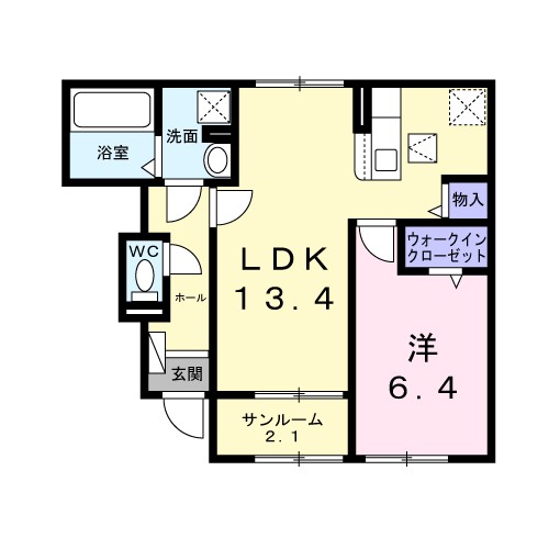 照ケ丘矢田２丁目アパート 間取り