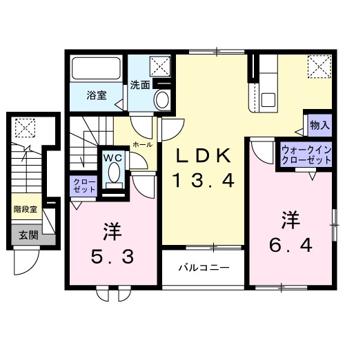 照ケ丘矢田２丁目アパート 間取り