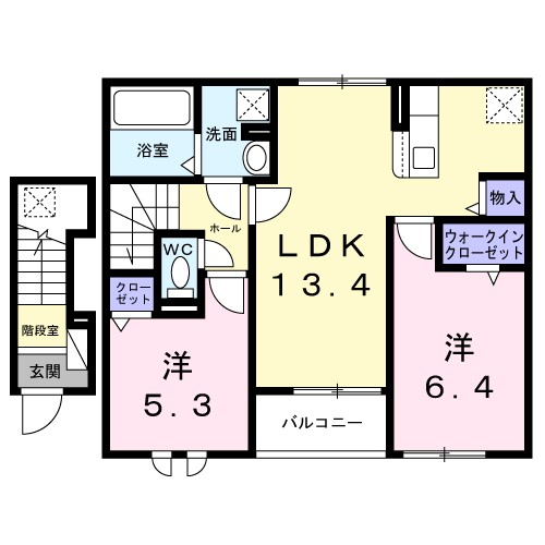照ケ丘矢田２丁目アパート 間取り