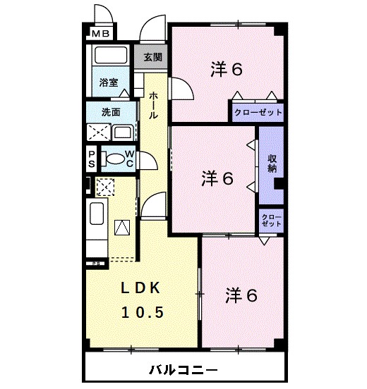アンソレイエ・ユニティ 間取り