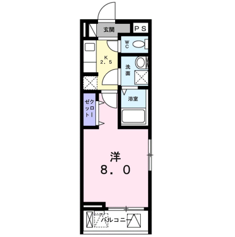 ハイツ　ユベーレン 間取り