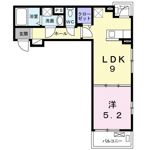 レヴァレンス岸部 間取り