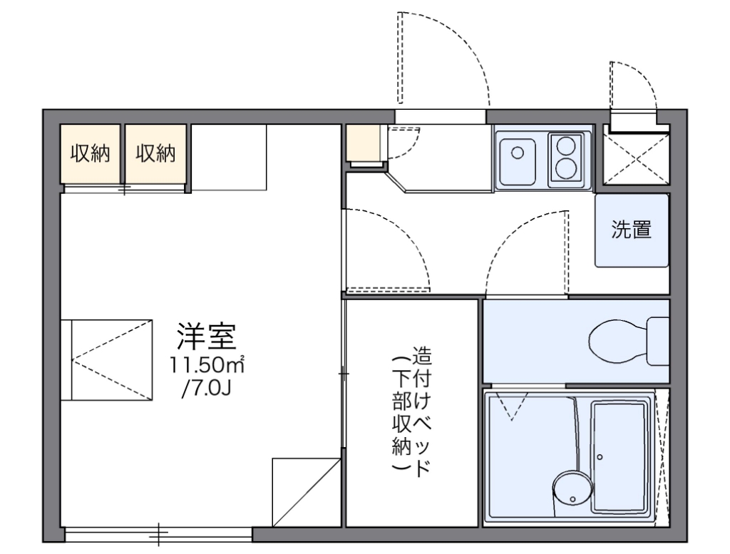 レオパレス熊野町東 間取り