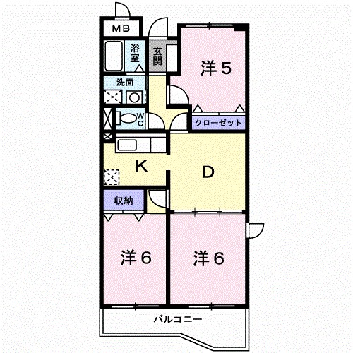 リヴェールうねのⅡ 間取り