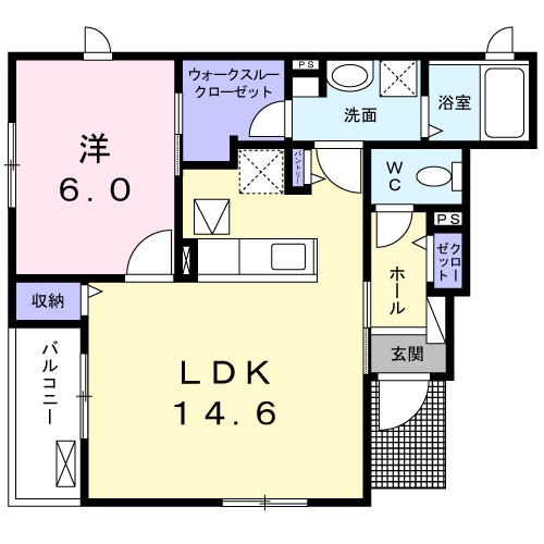 メゾン　エインシェント　Ⅰ 間取り