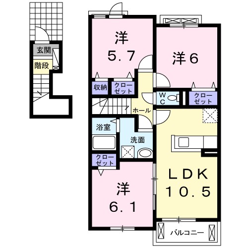 レスペランス　Ⅱ 間取り