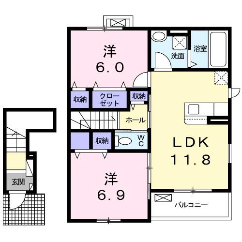 あびた　Ⅴ 間取り