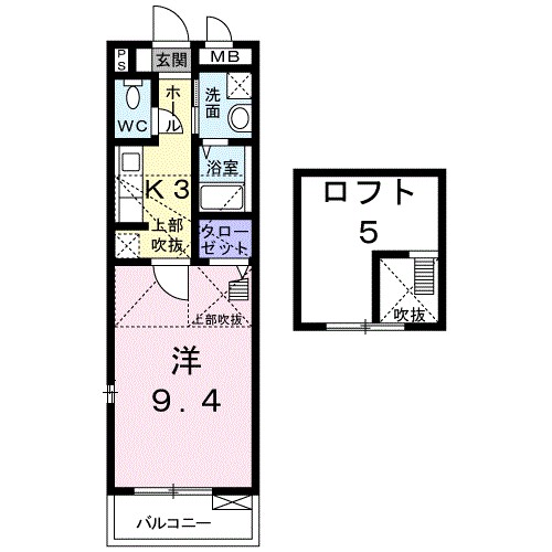 エレガント叶　Ⅱ 間取り