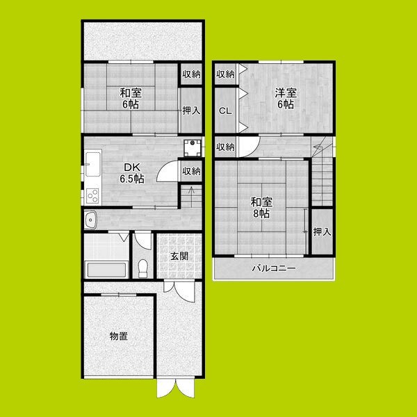 西今川1貸家　 間取り