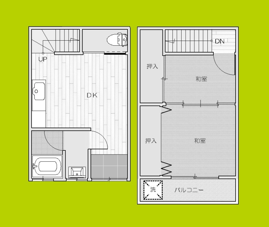 福島区野田5丁目貸家 間取り