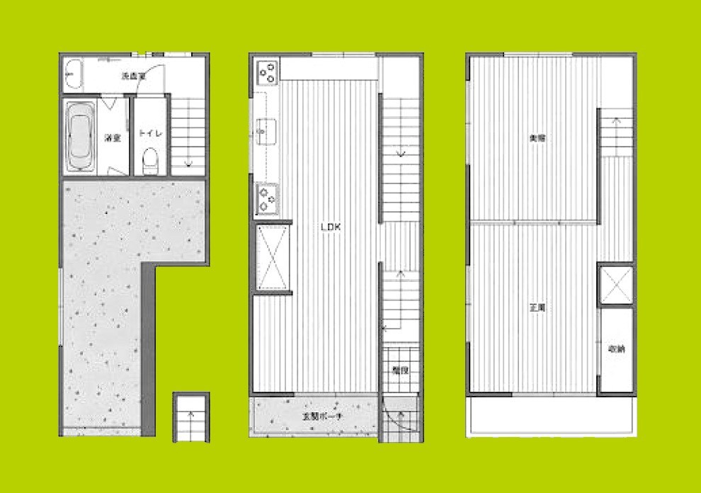 御幣島三丁目3階建て 間取り