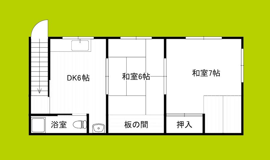 大和田６丁目貸家　2階 間取り
