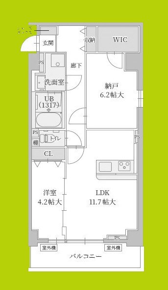 ル・モベイ天神橋 間取り