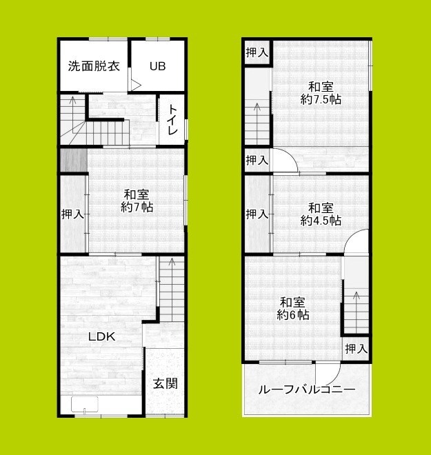 上新庄3丁目貸家 間取り