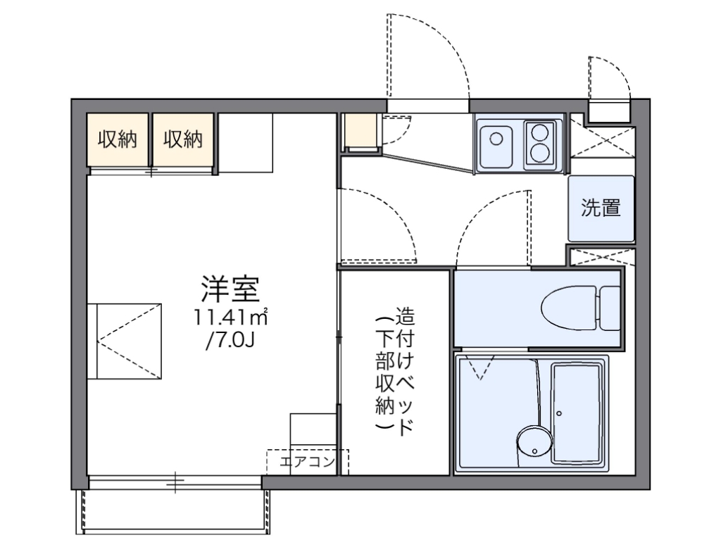 レオパレスプログレ　エヌベータ 間取り