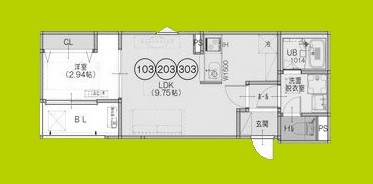 F+style東大阪本庄1号館 間取り図
